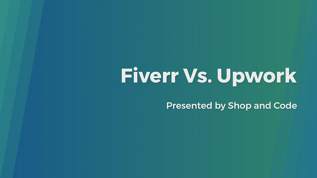'Video thumbnail for Fiverr Vs Upwork'