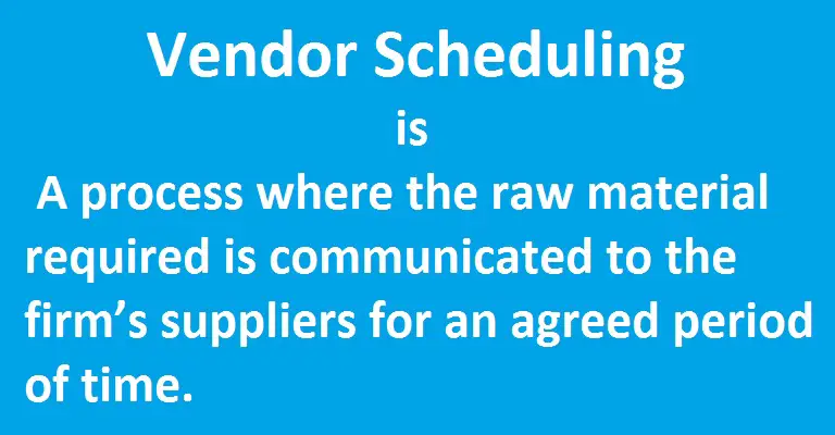 vendor scheduling