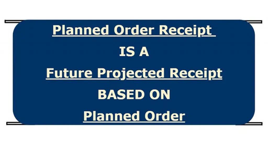 planned order receipt