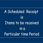 What are the scheduled receipts? - 1 clear example