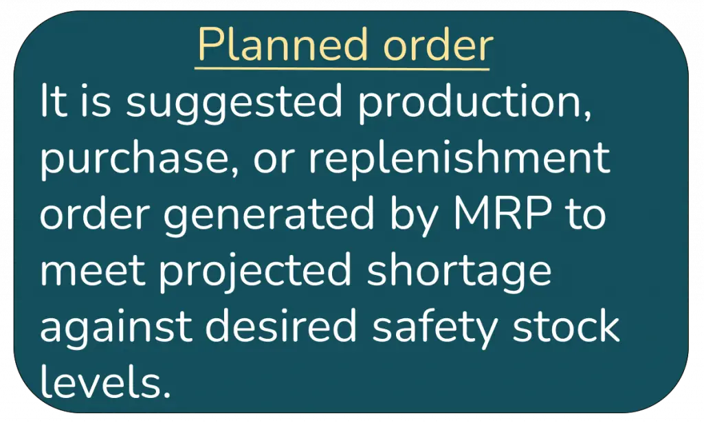 Planned Order definition
