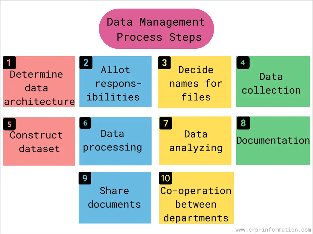 Data management process steps