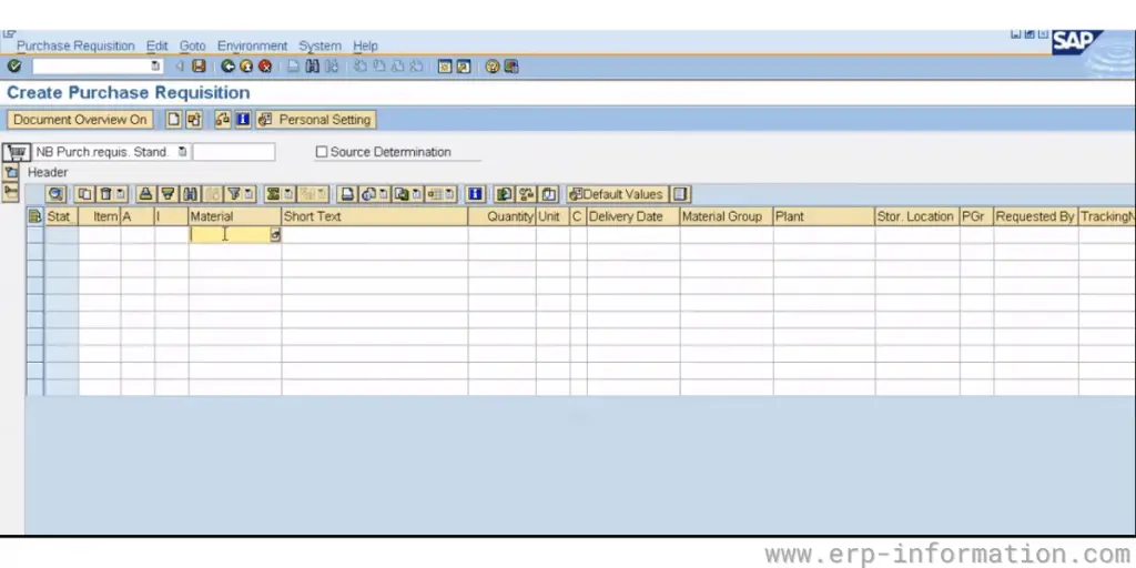 Purchase Requisition in SAP