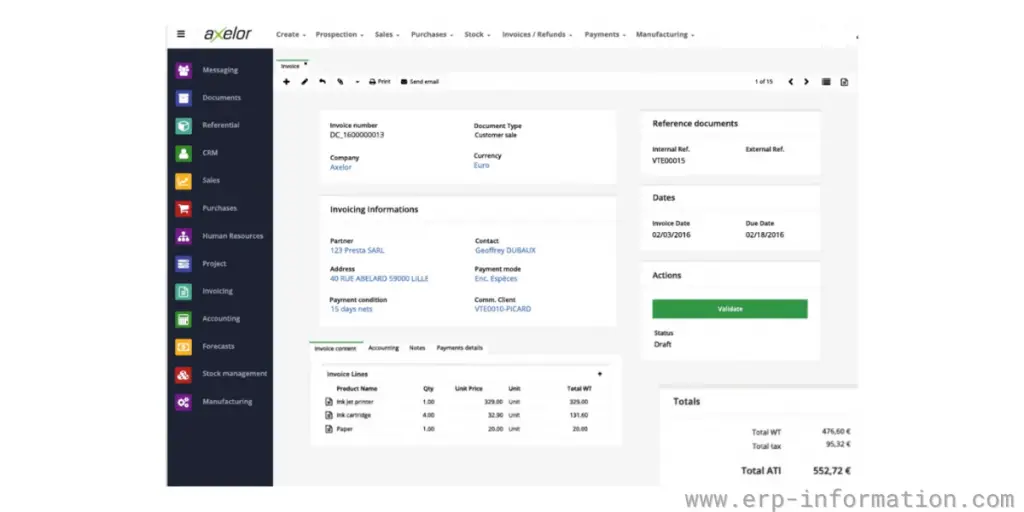 Axelor Invoice