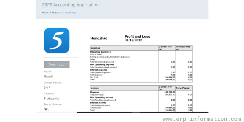 ERP5 Accounting Application