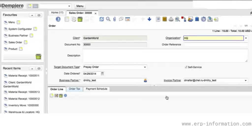iDempiere Sales Order