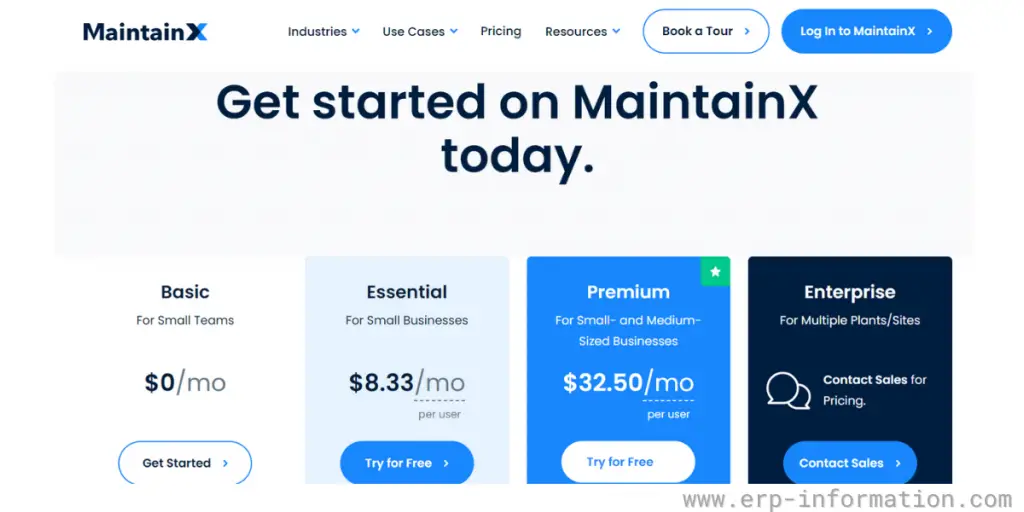 MaintainX Pricing