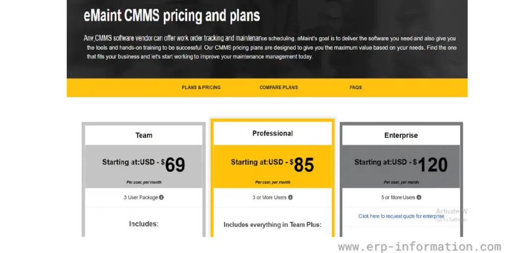 emaint Pricing