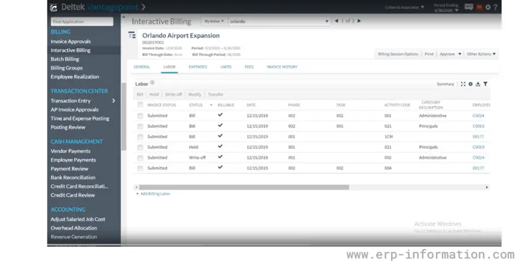 Deltek Vantagepoint Accounting and Financial Management