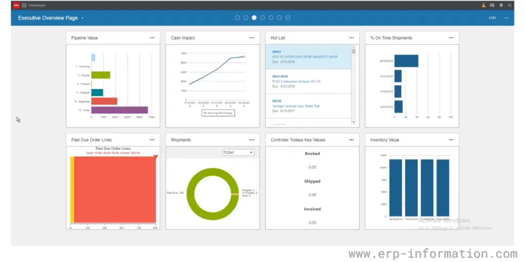 Infor Executive Overview Page