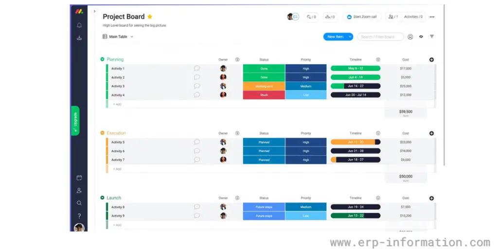 Monday.com Project Board