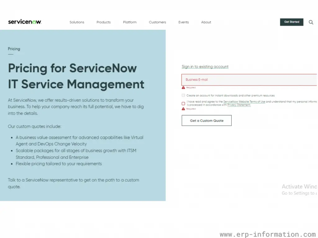 ServiceNow Pricing