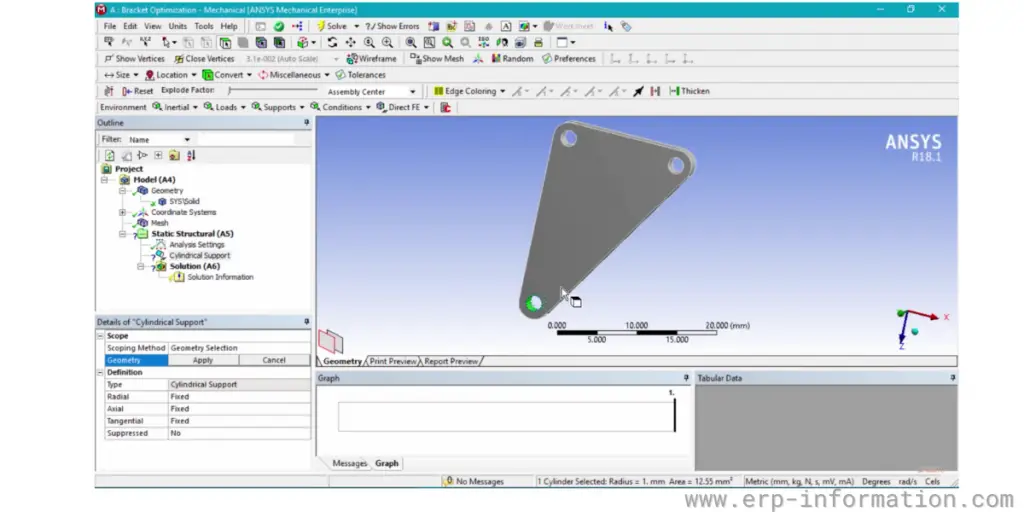 Project Model of Ansys