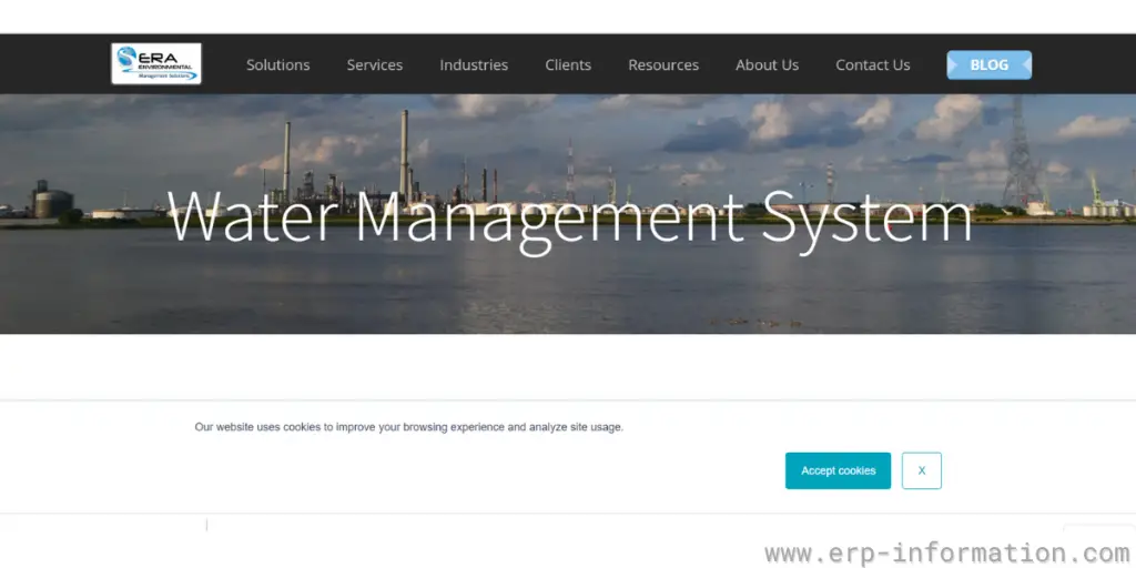Webpage of ERA Environmental