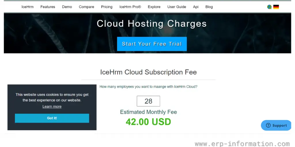 IceHRM Pricing