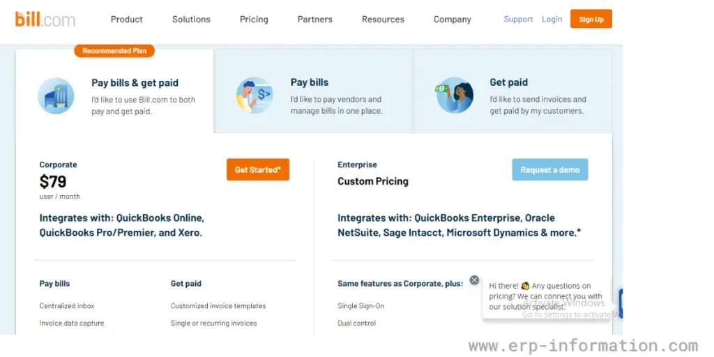 Bill.com Pricing