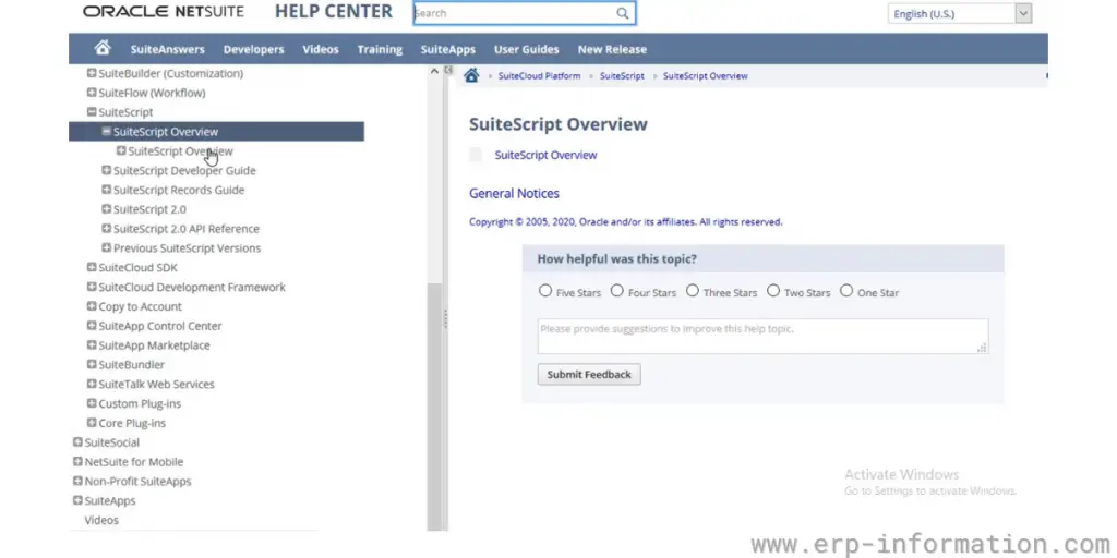 Overview of Netsuite SuiteScript