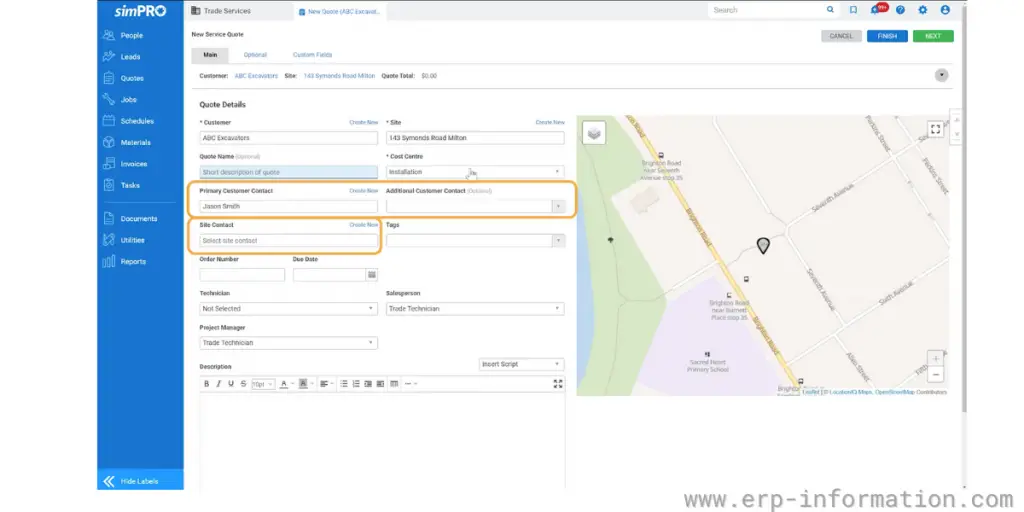 Estimating and Quoting Feature of SimPro