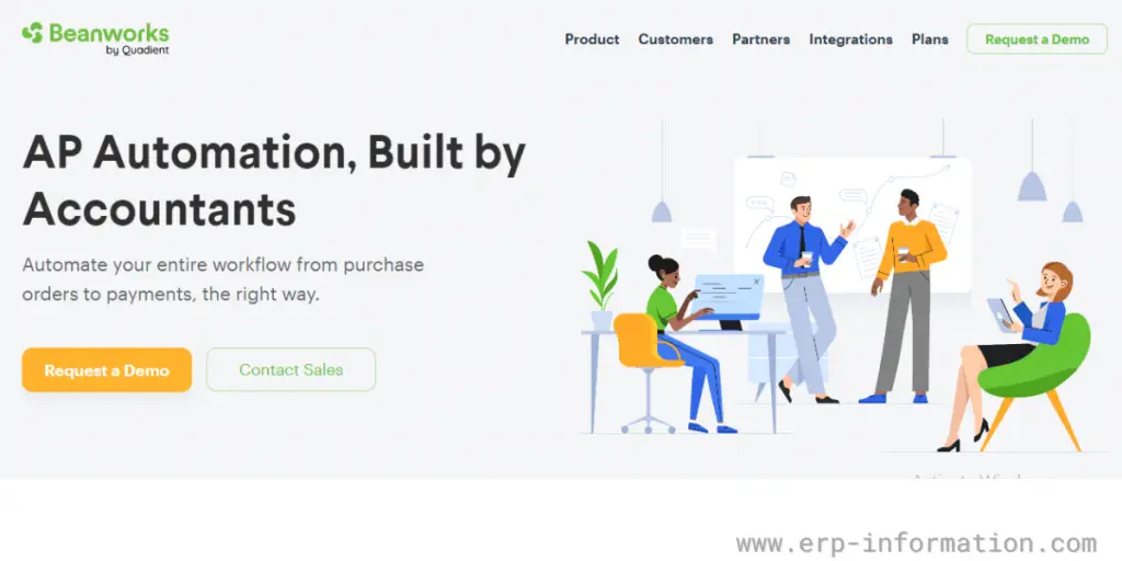 Webpage of Beanworks