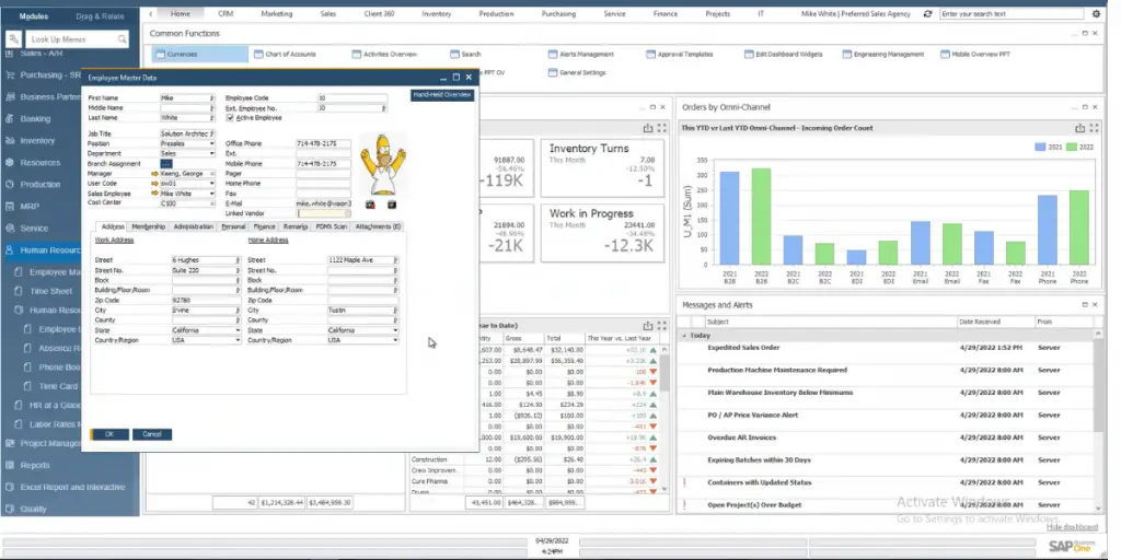 HR and People Engagement of SAP Business One