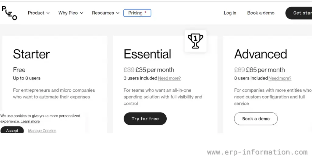 Pricing details of Pleo