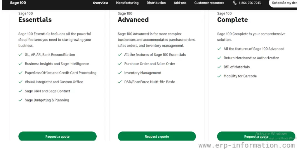 Sage 100cloud pricing models