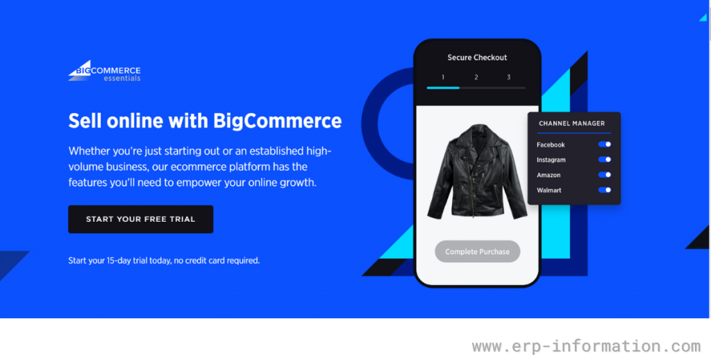 Webpage of Big-commerce
