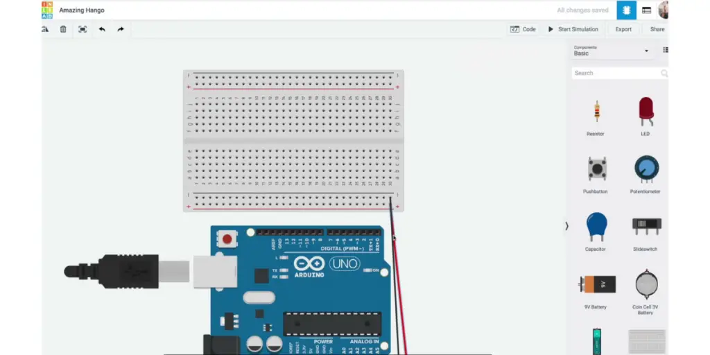 Design View of Autodesk TinkerCAD