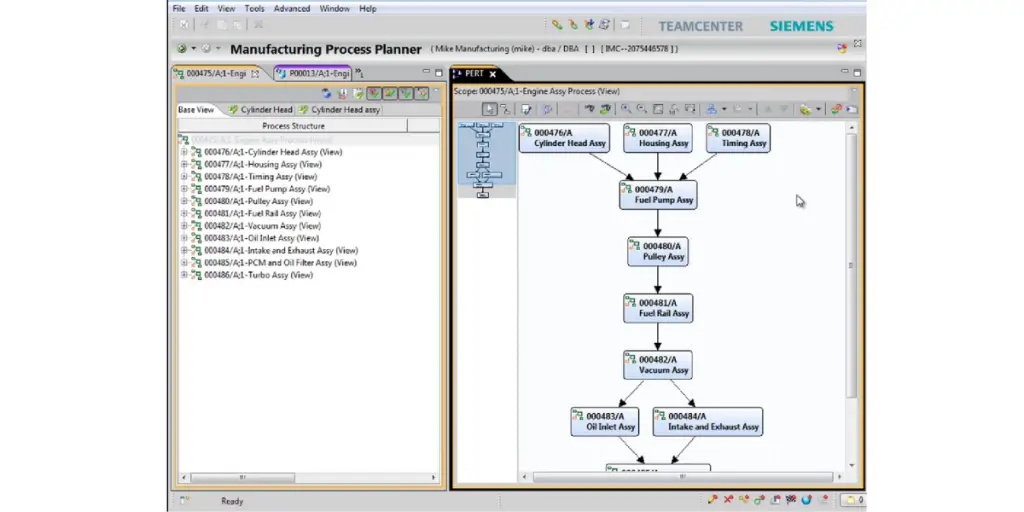 Manufacturing Process Planner of Siemens Teamcenter