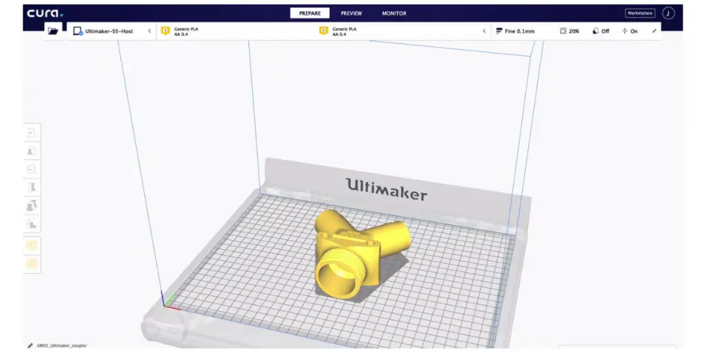 Overview Demo Page of Ultimaker Cura