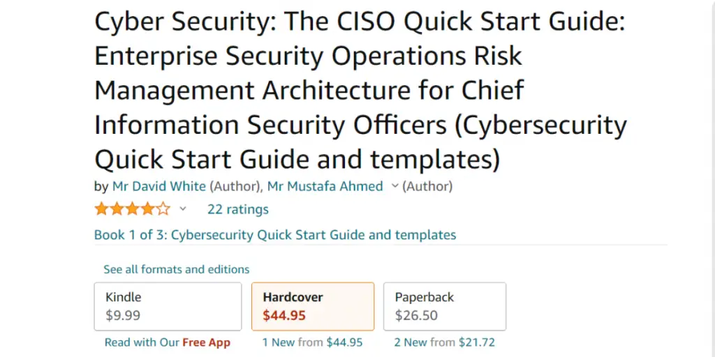 Price Sheet of Cyber Security