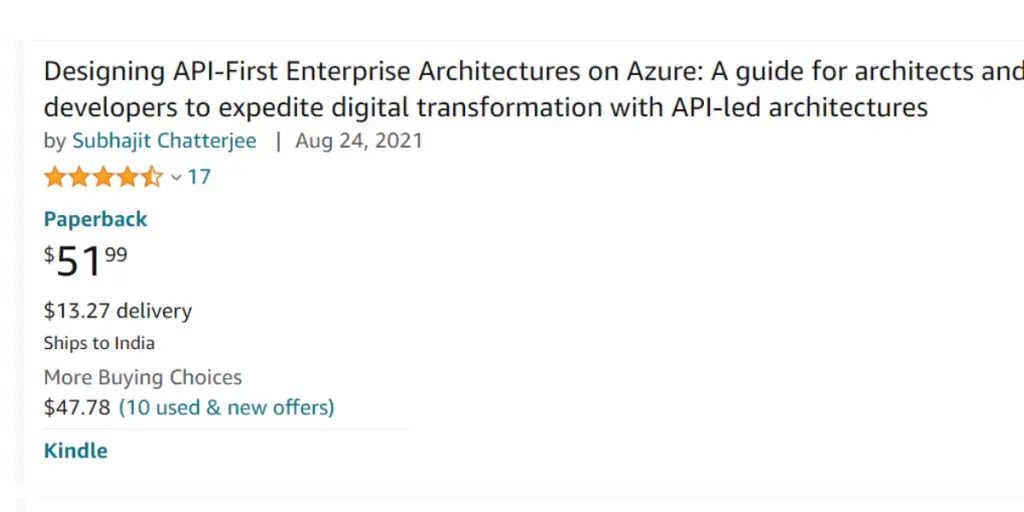 Price Sheet of Designing API-First Enterprise Architectures on Azure