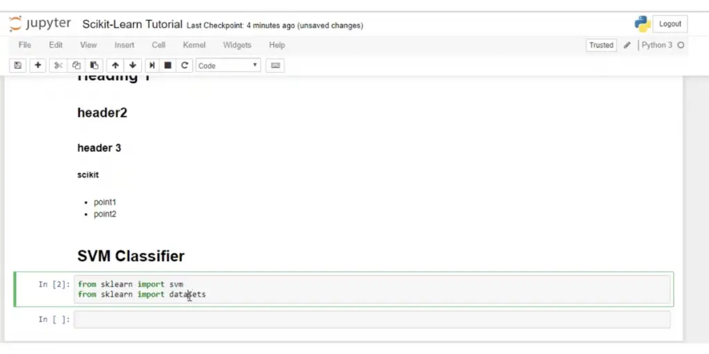 Last Check Point SVM Classifier Page of Scikit Learn