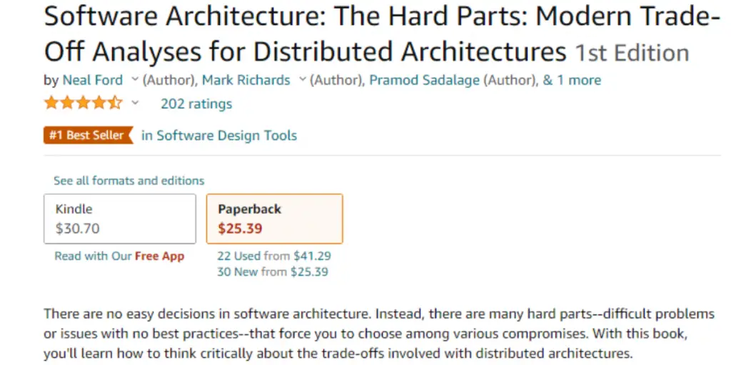 Software Architecture Pricing List