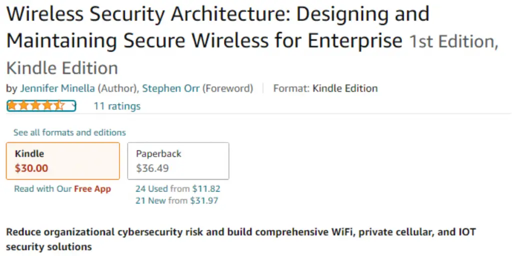 Price Sheet of Wireless Security Architecture