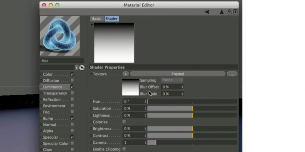 Demo view of Cinema 4D