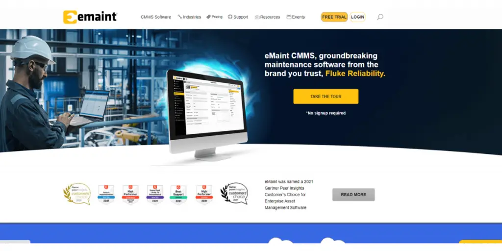 Webpage of emaint