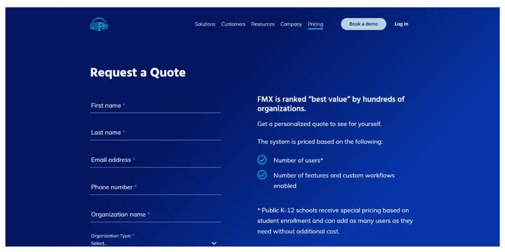 Price Quote of FMX