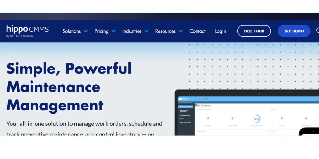Webpage of Hippo