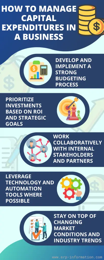 Infographic of How to manage Capital Expenditures in a Business