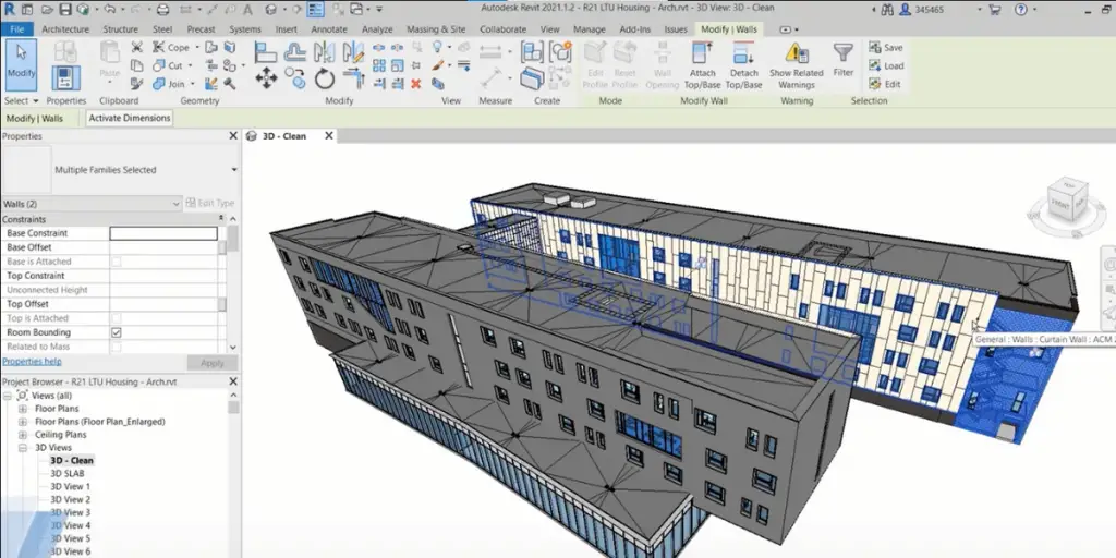 Modify page of Revit