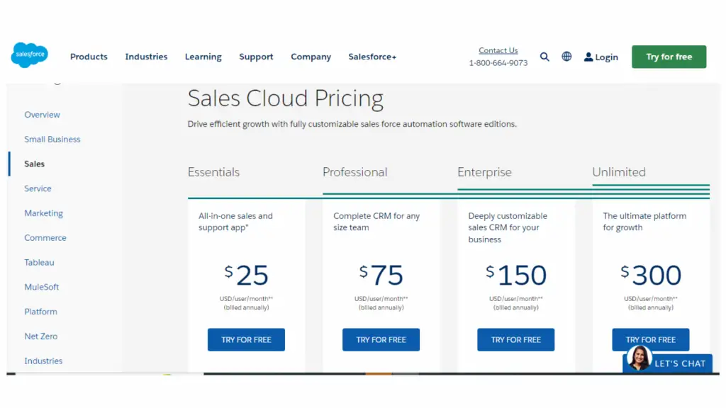 Sales Cloud Pricing