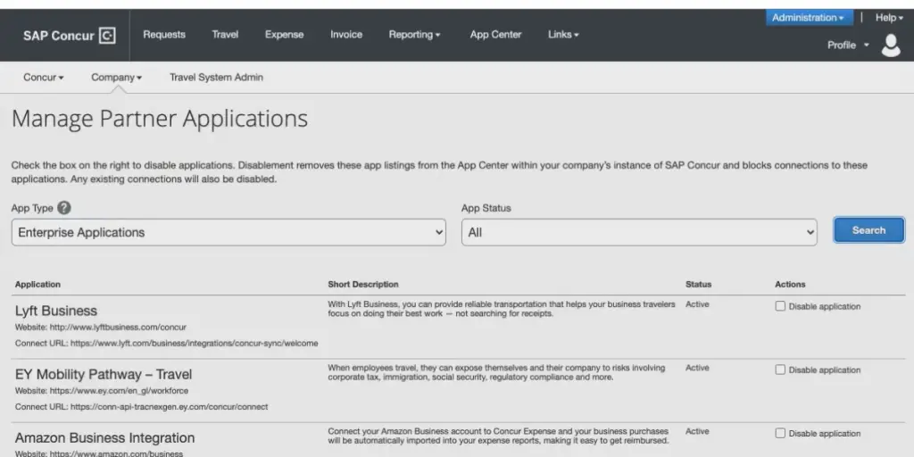 Manage Partner Applications