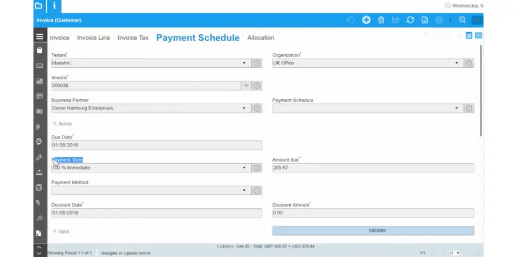 Vienna Payment Schedule