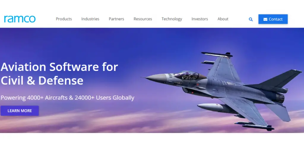 Webpage of Ramco