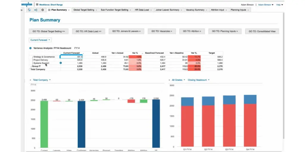 Plan Summary of Anaplan