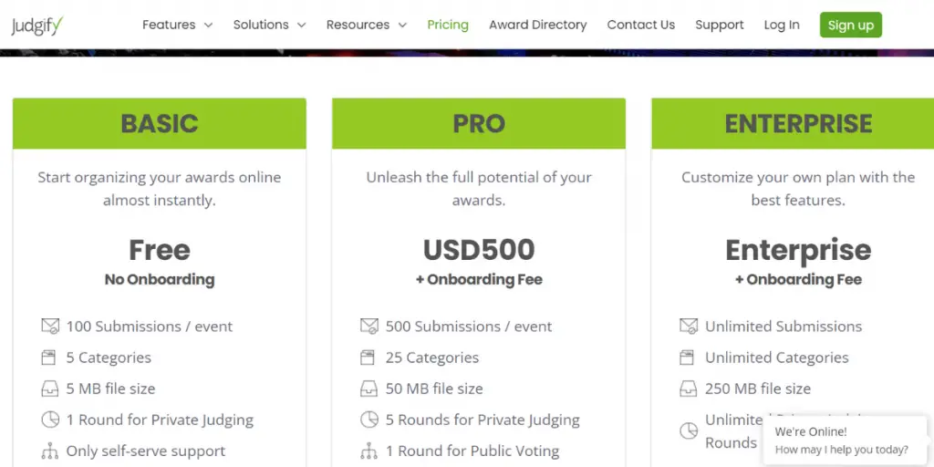 Pricing of Judgify