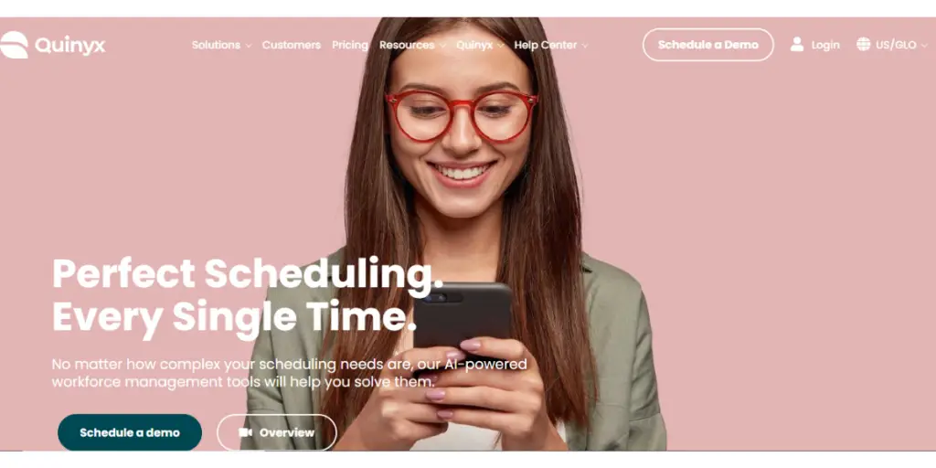 Webpage of Quinyx