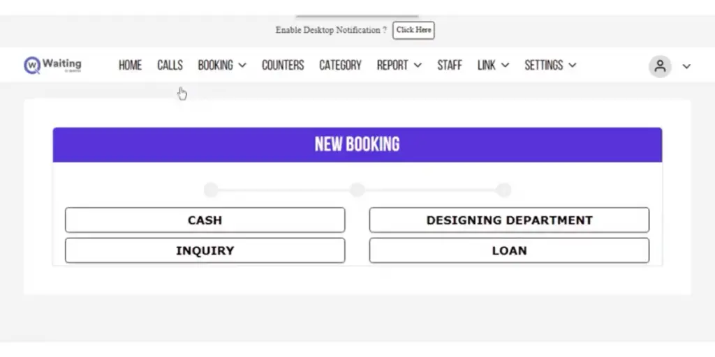 Qwaiting New Booking