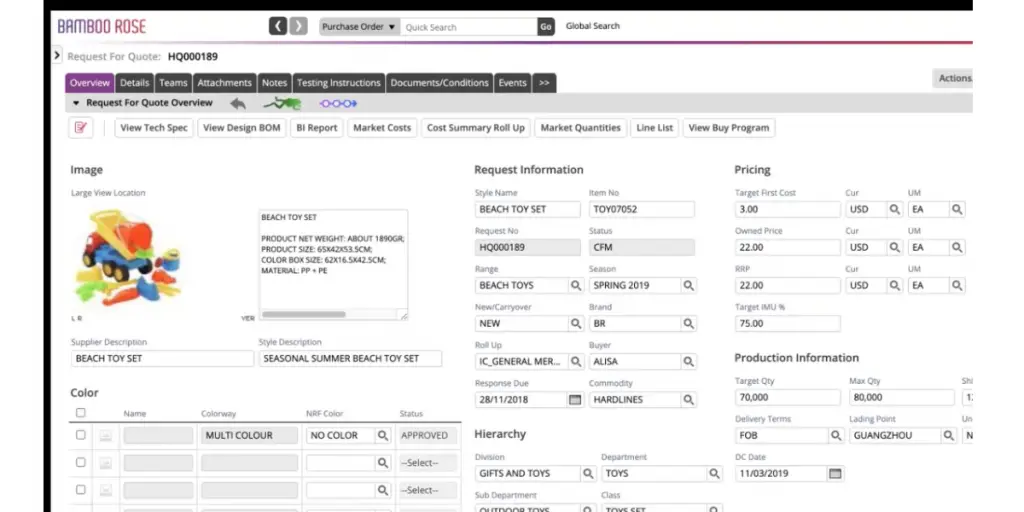 Request Quote Overview of BambooRose